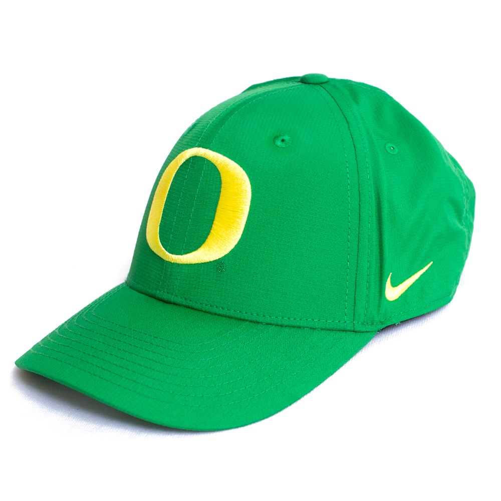 Classic Oregon O, Nike, Green, Curved Bill, Polyester, Accessories, Unisex, Structured, 2024, Adjustable, Hat, 867078